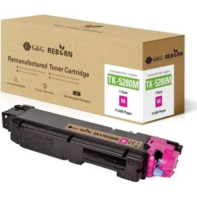 G&G Kyocera TK-5280 Magenta Reborn Toner - Grande rendement - Publicité G&G Kyocera TK-5280 Magenta Reborn Toner - Grande rendement - Publicité