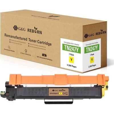 Toner Jaune G&G TN-423Y - Compatible avec Brother - 4000 pages - Publicité Toner Jaune G&G TN-423Y - Compatible avec Brother - 4000 pages - Publicité