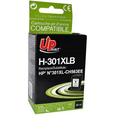 Uprint - HP 301XL - Noir - 20ml - Encre - Publicité Uprint - HP 301XL - Noir - 20ml - Encre - Publicité