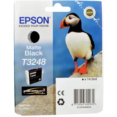 Epson Cartouche d'impression, T3248 Ultra Chrome (MBK) - Publicité Epson Cartouche d'impression, T3248 Ultra Chrome (MBK) - Publicité