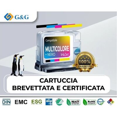 G & G, Cartouche d'impression, Huismerk Inktcartridge 604XL Alternatief voor Epson 604 604XL - multipack (C, CF, M, Y) - Publicité G & G, Cartouche d'impression, Huismerk Inktcartridge 604XL Alternatief voor Epson 604 604XL - multipack (C, CF, M, Y) - Publicité