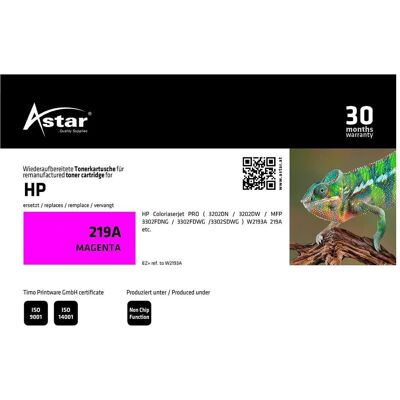 Astar, Toner, AS20506 HP 219A CLJ Cartridge - Publicité Astar, Toner, AS20506 HP 219A CLJ Cartridge - Publicité