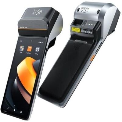 Sunmi V3, OS, A13, USB-C, BT (BLE, 5.0), WLAN, 4G, NFC (Codes à barres 1D, Codes à barres 2D), Lecteur de codes barres, Noir - Publicité Sunmi V3, OS, A13, USB-C, BT (BLE, 5.0), WLAN, 4G, NFC (Codes à barres 1D, Codes à barres 2D), Lecteur de codes barres, Noir - Publicité