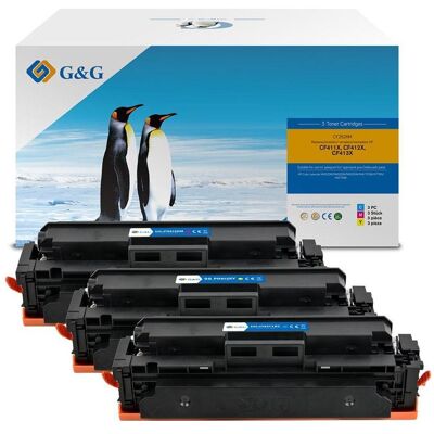 G&G, Toner, XL-Toner ersetzen HP 410X/ CF252XM 3 Stück - Publicité G&G, Toner, XL-Toner ersetzen HP 410X/ CF252XM 3 Stück - Publicité