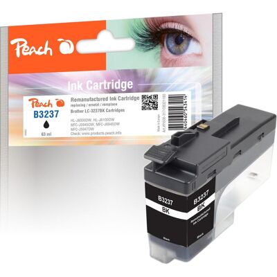 Peach, Cartouche d'impression, Tintenpatrone schwarz kompatibel zu Brother LC-3237BK - Publicité Peach, Cartouche d'impression, Tintenpatrone schwarz kompatibel zu Brother LC-3237BK - Publicité