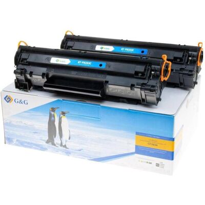 G&G, Toner, Toner -Doppelpack- kompatibel zu HP 83AD/CF283AD Schwarz - Tonereinheit (CF) - Publicité G&G, Toner, Toner -Doppelpack- kompatibel zu HP 83AD/CF283AD Schwarz - Tonereinheit (CF) - Publicité