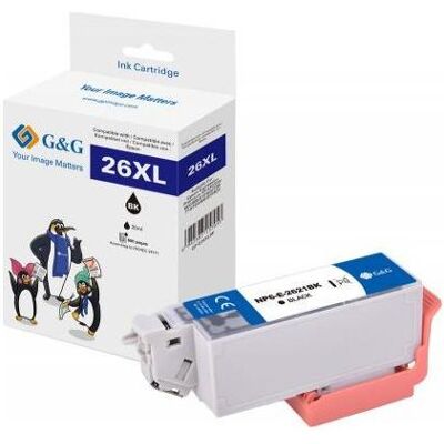 G&G, Cartouche d'impression, XL-Patrone kompatibel mit Epson 26XL/T2621/C13T26214012 - Publicité G&G, Cartouche d'impression, XL-Patrone kompatibel mit Epson 26XL/T2621/C13T26214012 - Publicité