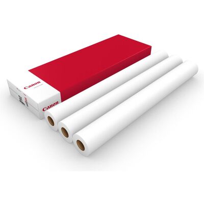 Papier Plotter Canon - 91.44cm x 50m - 80g/m² - 3 Rouleaux - Papier de Traceur - Publicité Papier Plotter Canon - 91.44cm x 50m - 80g/m² - 3 Rouleaux - Papier de Traceur - Publicité