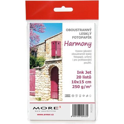 Armor OWA ARMOR fotopapír Harmony 240g, glossy 10x (240 g/m², 10x15cm, 20 pcs), Papier photo, Blanc - Publicité Armor OWA ARMOR fotopapír Harmony 240g, glossy 10x (240 g/m², 10x15cm, 20 pcs), Papier photo, Blanc - Publicité