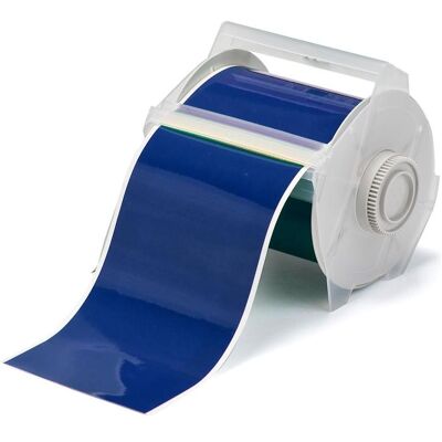 Brady, Rouleau d’étiquettes, B-7569, Vinyle standard, bleu, 101mm x 30m, f. GlobalMark (107.95 mm) - Publicité Brady, Rouleau d’étiquettes, B-7569, Vinyle standard, bleu, 101mm x 30m, f. GlobalMark (107.95 mm) - Publicité