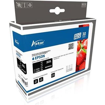 Astar, Cartouche d'impression, t02g74010 / 202xl 1x7.9ml+1x13.8+3x8.5ml (CMJN, PBK) - Publicité Astar, Cartouche d'impression, t02g74010 / 202xl 1x7.9ml+1x13.8+3x8.5ml (CMJN, PBK) - Publicité