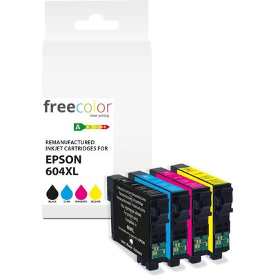 Freecolor, Cartouche d'impression, Patrone Epson 604XL Multipack BK/C/M/Y 12ml+3x11ml remanufactured (C, CF, M, Y) - Publicité Freecolor, Cartouche d'impression, Patrone Epson 604XL Multipack BK/C/M/Y 12ml+3x11ml remanufactured (C, CF, M, Y) - Publicité