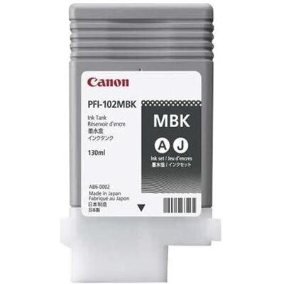 Canon Cartouche d'impression, Tusz tusz PFI-102MBK (noir mat) - Publicité Canon Cartouche d'impression, Tusz tusz PFI-102MBK (noir mat) - Publicité