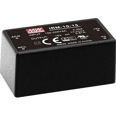 MeanWell MEAN WELL IRM-10-24, 10 W, 85 - 264 V, ITE EN/UL/IEC 60950, Schwarz, 25,4 mm, 45, Imprimante : accessoires - Publicité MeanWell MEAN WELL IRM-10-24, 10 W, 85 - 264 V, ITE EN/UL/IEC 60950, Schwarz, 25,4 mm, 45, Imprimante : accessoires - Publicité