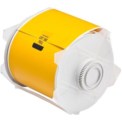 Brady, Rouleau d’étiquettes, B-569, Polyester haute performance, Jaune, 100mmx30 m, permanent, f. GlobalMark Multicolor (101.60 mm) - Publicité Brady, Rouleau d’étiquettes, B-569, Polyester haute performance, Jaune, 100mmx30 m, permanent, f. GlobalMark Multicolor (101.60 mm) - Publicité