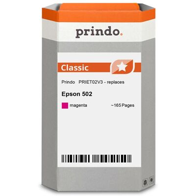 Prindo, Cartouche d'impression, compatible avec Epson 502 (M) - Publicité Prindo, Cartouche d'impression, compatible avec Epson 502 (M) - Publicité