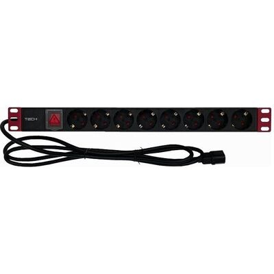 Techly Rack Power Strip 19inch 1U, Armoire serveur : accessoires, Noir - Publicité Techly Rack Power Strip 19inch 1U, Armoire serveur : accessoires, Noir - Publicité