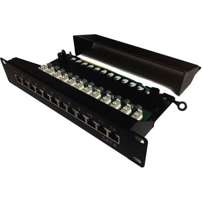 XtendLan Panneau de brassage 10 pouces, 12 ports, STP, Cat6, Krone, noir, Serveur : accessoires, Noir - Publicité XtendLan Panneau de brassage 10 pouces, 12 ports, STP, Cat6, Krone, noir, Serveur : accessoires, Noir - Publicité