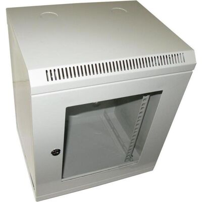 XtendLan 10" nástěnný rozvaděč 9U 350x140, nosnost 50 kg, dveře z plexiskla, svařovaný, šedý, Armoire serveur : accessoires, Gris - Publicité XtendLan 10" nástěnný rozvaděč 9U 350x140, nosnost 50 kg, dveře z plexiskla, svařovaný, šedý, Armoire serveur : accessoires, Gris - Publicité