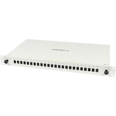 Synergy 21 Panneau de brassage FO pour 24xLC duplex femelles, 19"/1UH, sans connecteurs LC, gris clair, Serveur : accessoires, Gris - Publicité Synergy 21 Panneau de brassage FO pour 24xLC duplex femelles, 19"/1UH, sans connecteurs LC, gris clair, Serveur : accessoires, Gris - Publicité