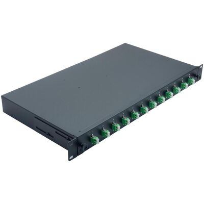 Helos Boîte d'épissure fibre optique 19" 12 x LC/APC Duplex OS2, prête à l'épissure, noire, Serveur : accessoires, Noir - Publicité Helos Boîte d'épissure fibre optique 19" 12 x LC/APC Duplex OS2, prête à l'épissure, noire, Serveur : accessoires, Noir - Publicité