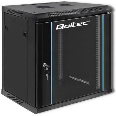 Qoltec 54464 RACK cabinet 19inch (12 HE, Rack 19 pouces), Armoire serveur, Noir - Publicité Qoltec 54464 RACK cabinet 19inch (12 HE, Rack 19 pouces), Armoire serveur, Noir - Publicité