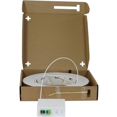 Synergy 21 ftth compact box pré-câblé. 4xlc/apc -> open end. 60m. 9/125u. g.657.a2. 4 fibres. od=2.2mm., Serveur : accessoires, Blanc, Marron - Publicité Synergy 21 ftth compact box pré-câblé. 4xlc/apc -> open end. 60m. 9/125u. g.657.a2. 4 fibres. od=2.2mm., Serveur : accessoires, Blanc, Marron - Publicité