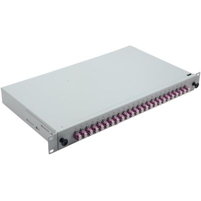 Helos Boîte d'épissure fibre optique 19" 24 x LC Duplex OM4, prête à l'épissure, grise, Serveur : accessoires, Gris - Publicité Helos Boîte d'épissure fibre optique 19" 24 x LC Duplex OM4, prête à l'épissure, grise, Serveur : accessoires, Gris - Publicité