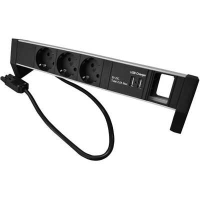 Plenty Prolink Desktop PDU 3x Type F avec 2x USB charger 2A et module vide, Accessoire ASI - Publicité Plenty Prolink Desktop PDU 3x Type F avec 2x USB charger 2A et module vide, Accessoire ASI - Publicité