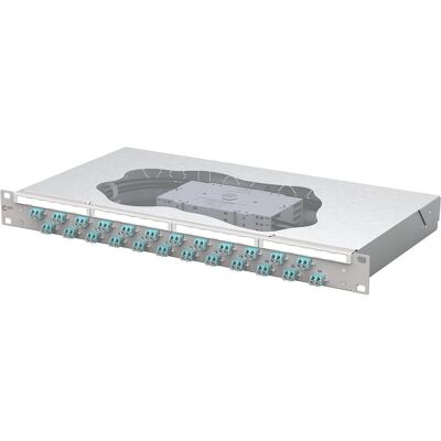 Metz Connect Panneau de brassage OpDAT fix2 splice 24xLC-D OM3, Serveur : accessoires, Gris - Publicité Metz Connect Panneau de brassage OpDAT fix2 splice 24xLC-D OM3, Serveur : accessoires, Gris - Publicité