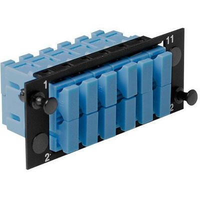 Molex Plaque d'adaptation SC Duplex 12 fibres, monomode OS2, Serveur : accessoires, Bleu - Publicité Molex Plaque d'adaptation SC Duplex 12 fibres, monomode OS2, Serveur : accessoires, Bleu - Publicité