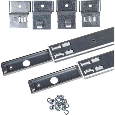 Schneider Electric Actassi, glissière télescopique, UE 2, profondeur NSYGT60, Armoire serveur : accessoires, Gris - Publicité Schneider Electric Actassi, glissière télescopique, UE 2, profondeur NSYGT60, Armoire serveur : accessoires, Gris - Publicité