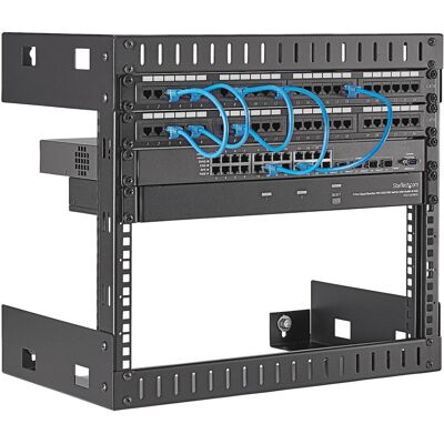 StarTech 8HE 19 pouces Open Frame Appareils Rack mural - 30cm de profondeur - Wall Mount Rack en acier (8 HE, Rack 19 pouces), Armoire serveur, Noir - Publicité StarTech 8HE 19 pouces Open Frame Appareils Rack mural - 30cm de profondeur - Wall Mount Rack en acier (8 HE, Rack 19 pouces), Armoire serveur, Noir - Publicité