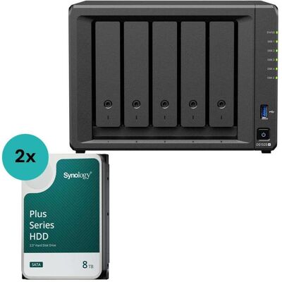 Synology DiskStation DS1525+ 5 Einschübe NAS-Server Leergehäuse (DS1525+) + 2x Plus 3.5... (2 x 8 To), NAS - Publicité Synology DiskStation DS1525+ 5 Einschübe NAS-Server Leergehäuse (DS1525+) + 2x Plus 3.5... (2 x 8 To), NAS - Publicité