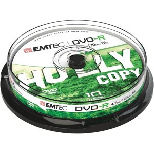 Emtec DVD-R 4,7GB 16x Cake Box (10) (10x), Support de données optiques - Publicité Emtec DVD-R 4,7GB 16x Cake Box (10) (10x), Support de données optiques - Publicité