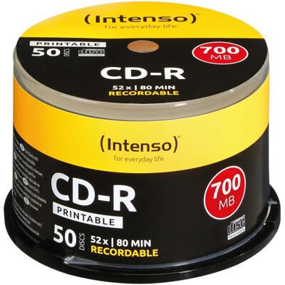 Intenso CD-R Cakebox (50x), Support de données optiques - Publicité Intenso CD-R Cakebox (50x), Support de données optiques - Publicité