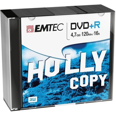 Emtec DVD+R 16x, 10 (10x), Support de données optiques - Publicité Emtec DVD+R 16x, 10 (10x), Support de données optiques - Publicité