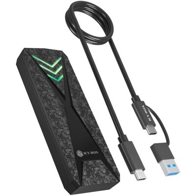 Icy Box Spade Case 1805 - Boîtier SSD M.2 NVMe/SATA USB C, 10 Gbps (M.2), Boîtier pour disques durs, Noir - Publicité Icy Box Spade Case 1805 - Boîtier SSD M.2 NVMe/SATA USB C, 10 Gbps (M.2), Boîtier pour disques durs, Noir - Publicité