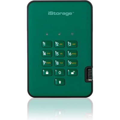 iStorage diskAshur² - Disque dur - crypté - 1 To - externe (portable) (1 To), Disque dur externe, Vert - Publicité iStorage diskAshur² - Disque dur - crypté - 1 To - externe (portable) (1 To), Disque dur externe, Vert - Publicité