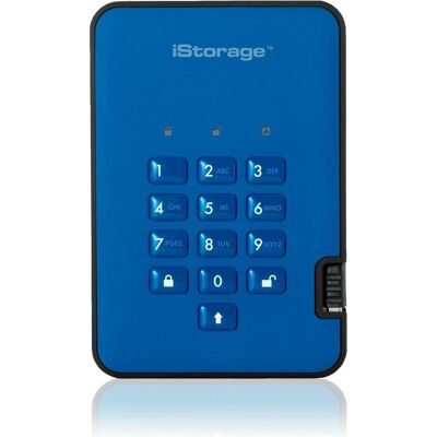 iStorage diskAshur² - Disque dur - crypté - 4 TB - externe (portable) (4 To), Disque dur externe, Bleu - Publicité iStorage diskAshur² - Disque dur - crypté - 4 TB - externe (portable) (4 To), Disque dur externe, Bleu - Publicité
