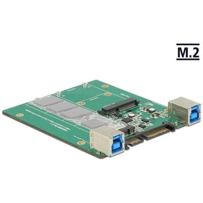 Delock Convertisseur USB 3.1 Gen 2 USB-B / SATA 22 Pin > M.2 / mSATA, Disque dur : accessoires - Publicité Delock Convertisseur USB 3.1 Gen 2 USB-B / SATA 22 Pin > M.2 / mSATA, Disque dur : accessoires - Publicité