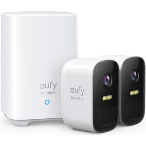 Eufy EufyCam 2C - Caméra de sécurité sans fil - Intérieur & extérieur - Résistante aux intempéries - Blanc - 1080P - Audio - Wi-Fi - Pack de 2 - Publicité Eufy EufyCam 2C - Caméra de sécurité sans fil - Intérieur & extérieur - Résistante aux intempéries - Blanc - 1080P - Audio - Wi-Fi - Pack de 2 - Publicité