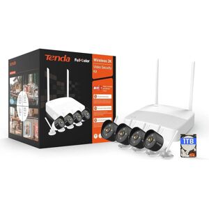 Tenda Kit de surveillance vidéo HD sans fil 4 canaux avec 1 To (2560 x 1440 Pixels), Caméra réseau, Blanc, Noir - Publicité Tenda Kit de surveillance vidéo HD sans fil 4 canaux avec 1 To (2560 x 1440 Pixels), Caméra réseau, Blanc, Noir - Publicité
