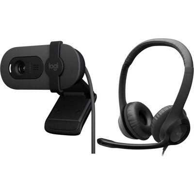 Morele Caméra internetowa Logitech Brio 100 (960-001585) + H390 (981-000406), Webcam, Noir - Publicité Morele Caméra internetowa Logitech Brio 100 (960-001585) + H390 (981-000406), Webcam, Noir - Publicité