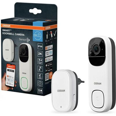 Osram Smart+ Wifi Outdoor Camera Doorbell White (2304 x 1296 Pixels), Caméra réseau, Blanc - Publicité Osram Smart+ Wifi Outdoor Camera Doorbell White (2304 x 1296 Pixels), Caméra réseau, Blanc - Publicité