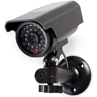 Nedis Caméra de surveillance factice Sphère IP44 Alimentation par batterie / alimentation solaire , Caméra réseau, Noir - Publicité Nedis Caméra de surveillance factice Sphère IP44 Alimentation par batterie / alimentation solaire , Caméra réseau, Noir - Publicité