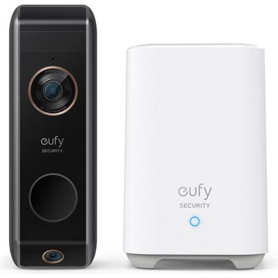 Eufy E8213 - Sonnette vidéo à double caméra 2K - Blanc/Noir - Sonnerie de porte - Publicité Eufy E8213 - Sonnette vidéo à double caméra 2K - Blanc/Noir - Sonnerie de porte - Publicité
