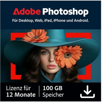 Adobe Photoshop 1 Jahr 100GB Cloudspeicher pour iOS & Mac OS - Publicité Adobe Photoshop 1 Jahr 100GB Cloudspeicher pour iOS & Mac OS - Publicité