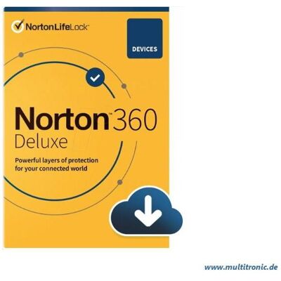 Symantec Norton 360 DELUXE 50GB GE 1 USER 5 DEVICE 12 mois GENERIC MM pour Android & Mac OS - Publicité Symantec Norton 360 DELUXE 50GB GE 1 USER 5 DEVICE 12 mois GENERIC MM pour Android & Mac OS - Publicité