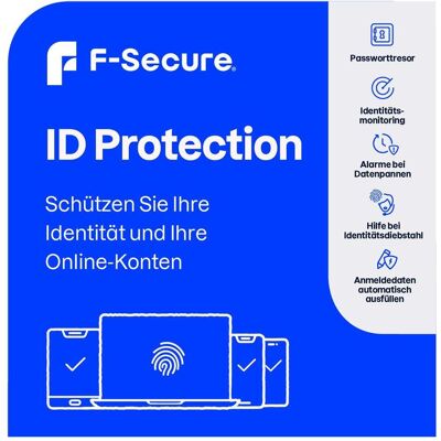F-Secure ID Protection - 1 An, 5 Utilisateurs - Publicité F-Secure ID Protection - 1 An, 5 Utilisateurs - Publicité